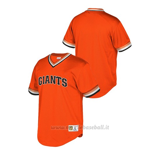 Maglia Baseball Uomo San Francisco Giants Cooperstown Collection Mesh Wordmark V-neck Arancione